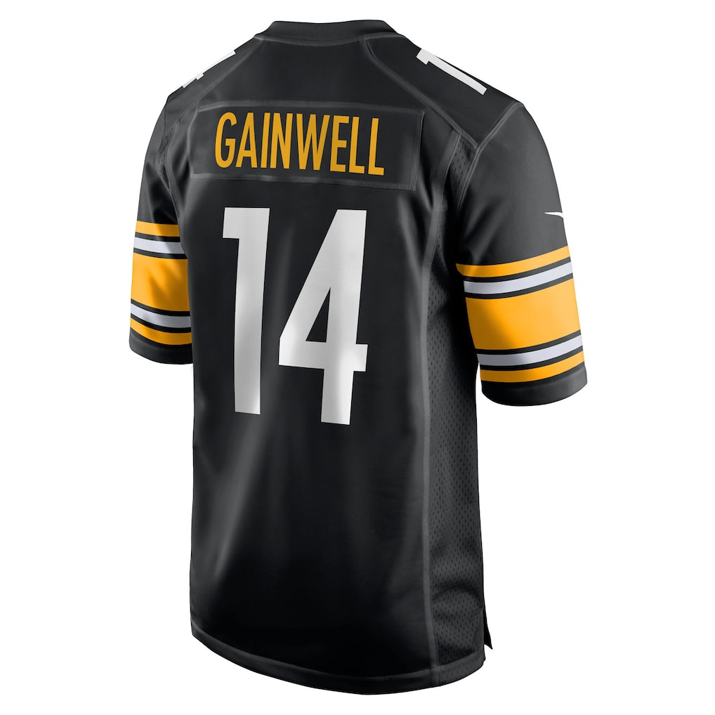Cooneas P.Steelers #14 Kenneth Gainwell Black Team Game Jersey