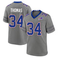 B.Bills #34 Thurman Thomas Player Gray Nickel City Home Game Cooneas Stitched Jerseys